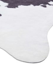 Think Rugs Black Faux Print Cow Animal Print Rug - Image 5 of 6