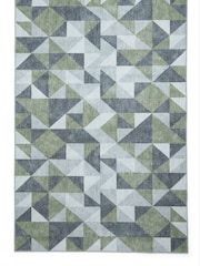Think Rugs Green Coral H1057 Modern Geometric Rug - Image 3 of 6