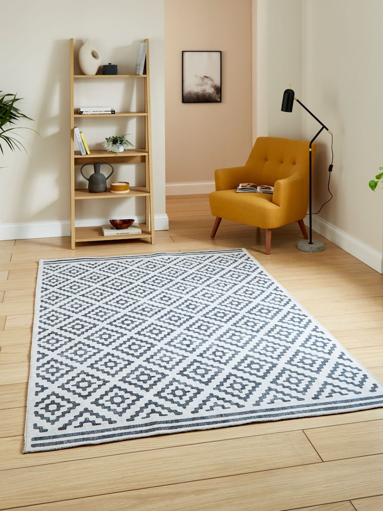 Think Rugs Grey Coral H1058 Modern Geometric Rug - Image 1 of 6 Think Rugs Grey Coral H1058 Modern Geometric Rug - Image 1 of 6