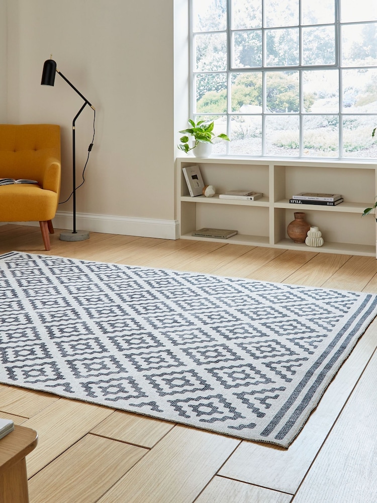 Think Rugs Grey Coral H1058 Modern Geometric Rug - Image 2 of 6 Think Rugs Grey Coral H1058 Modern Geometric Rug - Image 2 of 6