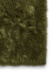 Think Rugs Olive Green Polar Plush Plain Shaggy Rug - Image 4 of 6