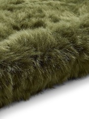 Think Rugs Olive Green Polar Plush Plain Shaggy Rug - Image 6 of 6