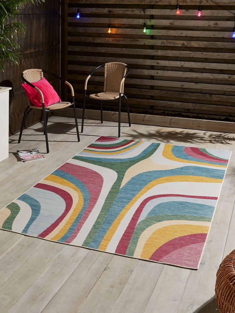 Think Rugs Multi Spectrum E9333 Modern Outdoor Rug - Image 1 of 6 Think Rugs Multi Spectrum E9333 Modern Outdoor Rug - Image 1 of 6