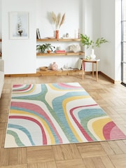 Think Rugs Multi Spectrum E9333 Modern Outdoor Rug - Image 2 of 6