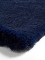 Think Rugs Navy Super Teddy Plain Shaggy Rug - Image 5 of 6