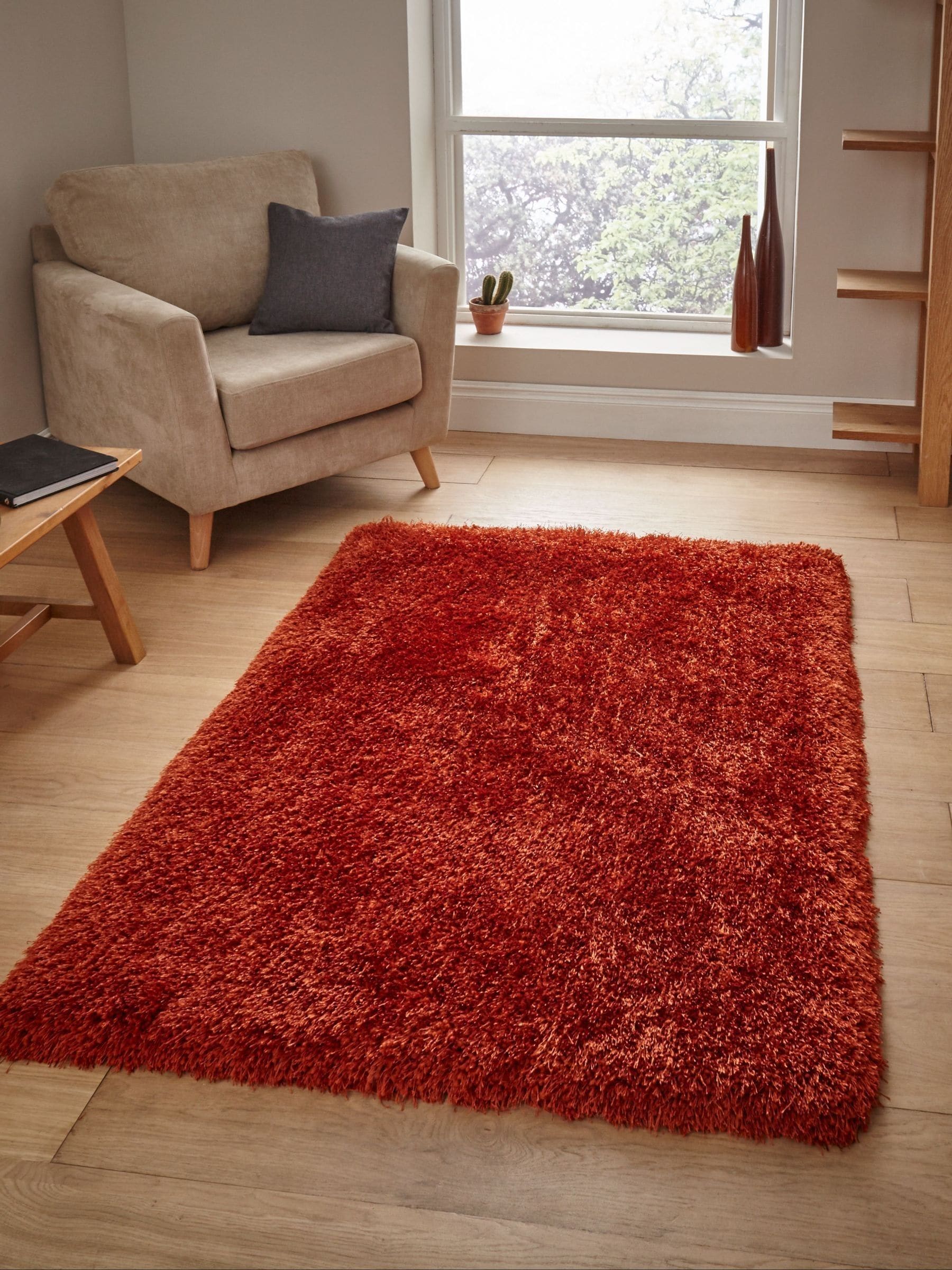 Think Rugs Unisex Terra Montana Plain Shaggy Rug