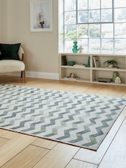 Think Rugs Green Coral H1059 Modern Geometric Rug - Image 2 of 6