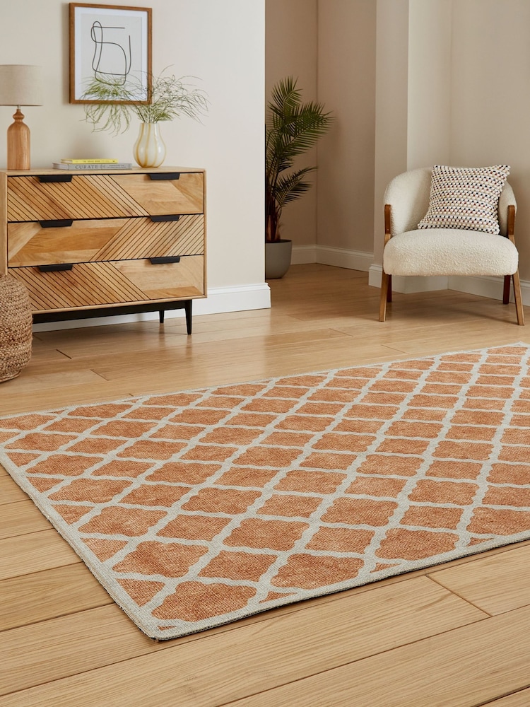 Think Rugs Yellow Coral H1063 Modern Rug - Image 2 of 6