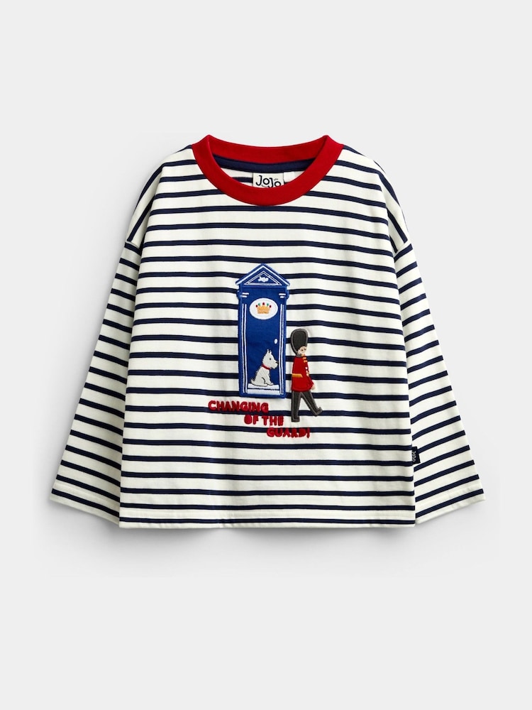 JoJo Maman Bébé Natural London Guard Interactive Appliqué Top - Image 1 of 4