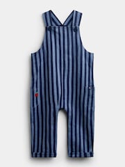 JoJo Maman Bébé Blue Stripe 2-Piece Dungarees & Top Set - Image 4 of 6