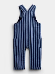 JoJo Maman Bébé Blue Stripe 2-Piece Dungarees & Top Set - Image 5 of 6