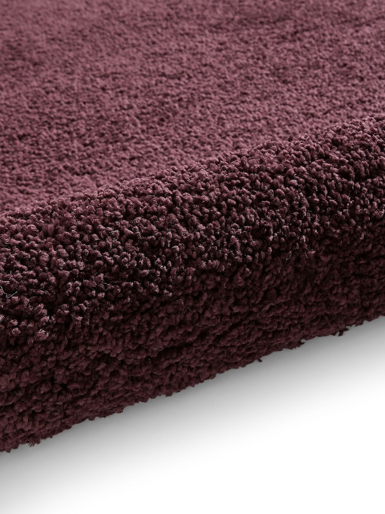 Think Rugs Purple Sierra 9000 Plain Shaggy Rug - Image 6 of 6