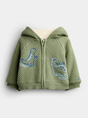 Cardigan tricotat cu glugă JoJo Maman Bébé - Imaginea 1 din 4