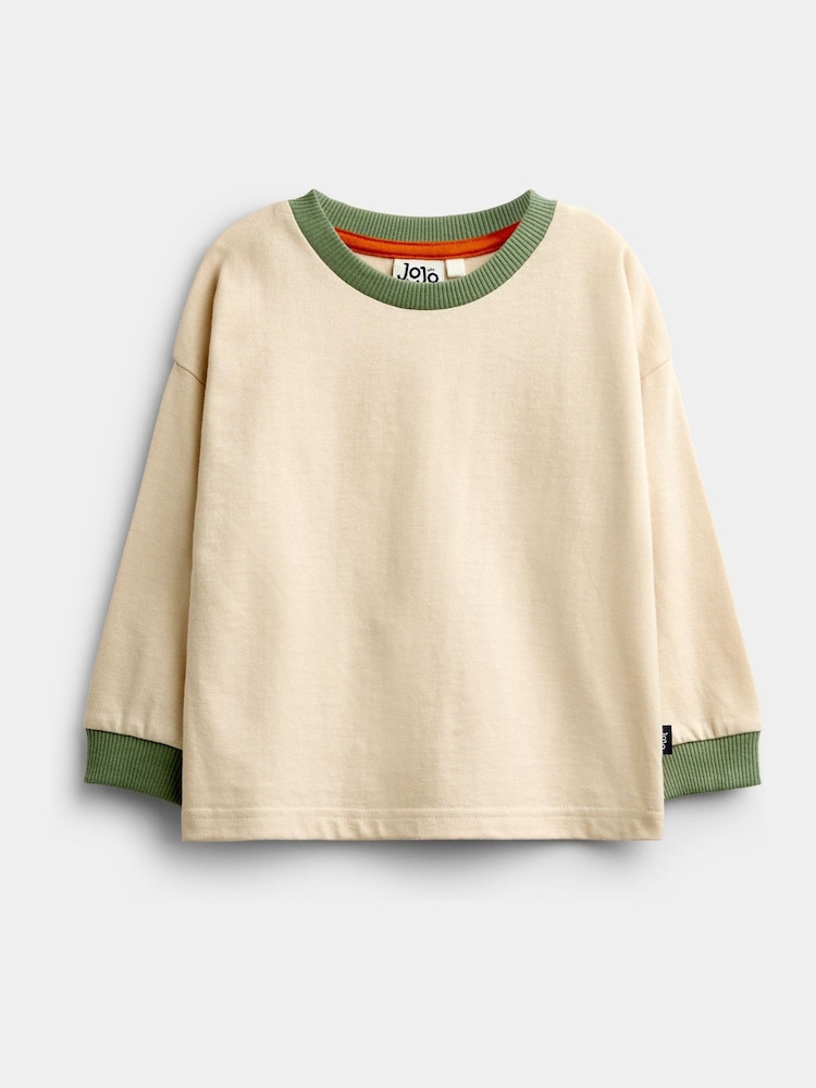 JoJo Maman Bébé Green Stripe 2-Piece Dungarees & Top Set - Image 2 of 6