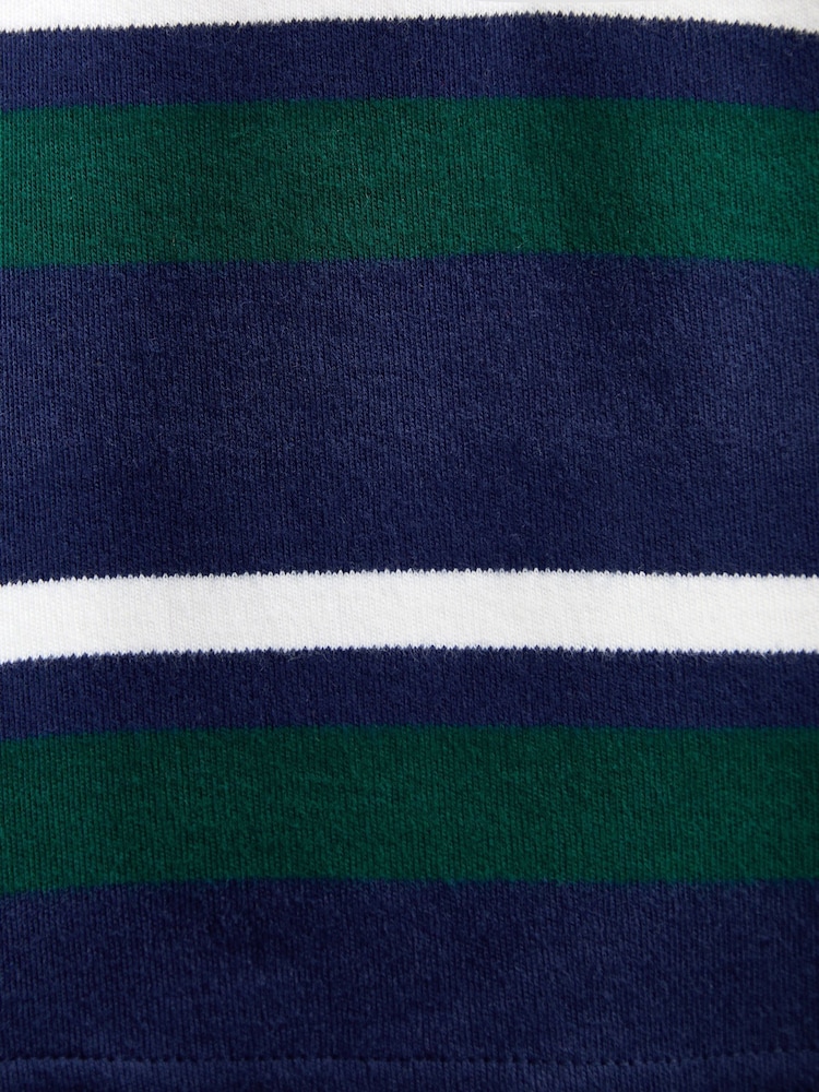 JoJo Maman Bébé Dark Green Stripe Rugby Top - Image 4 of 4 JoJo Maman Bébé Dark Green Stripe Rugby Top - Image 4 of 4