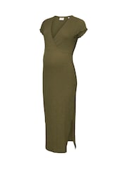 Mamalicious Green Maternity and Nursing Midi Dress - Image 6 of 6