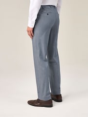 Skopes Blue Levins Tailored Fit Stripe Suit Trousers - Image 2 of 5