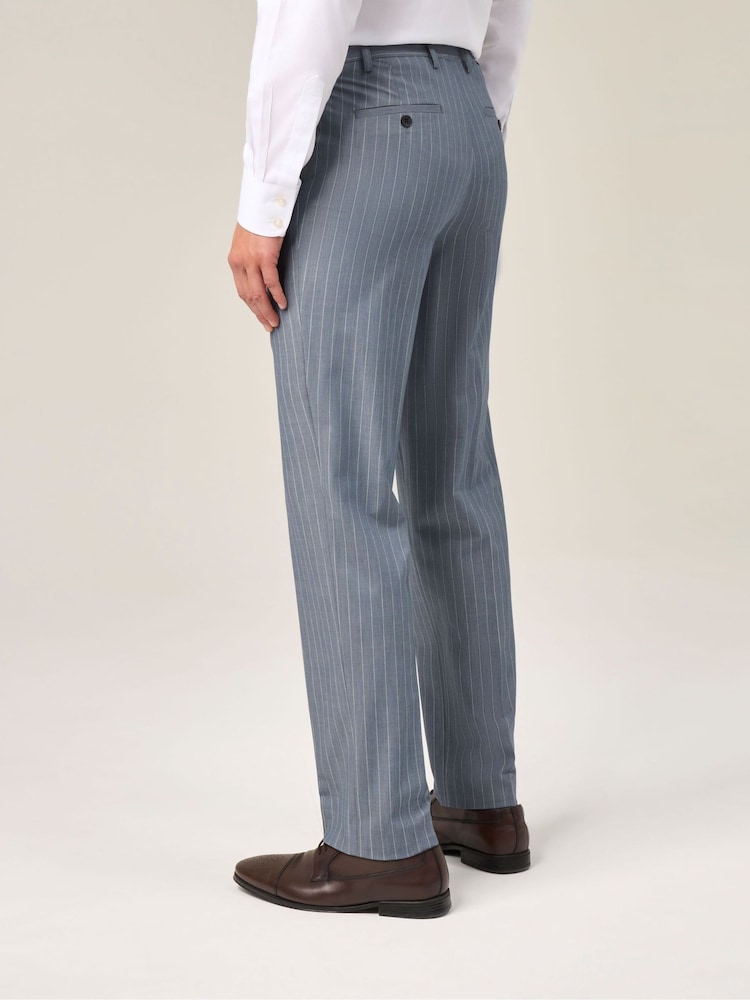 Skopes Blue Levins Tailored Fit Stripe Suit Trousers - Image 2 of 5 Skopes Blue Levins Tailored Fit Stripe Suit Trousers - Image 2 of 5