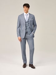Skopes Blue Levins Tailored Fit Stripe Suit Trousers - Image 3 of 5