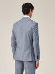 Skopes Blue Stripe Levins Double Breasted Suit Jacket - Image 3 of 7