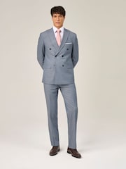 Skopes Blue Stripe Levins Double Breasted Suit Jacket - Image 4 of 7