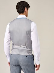 Skopes Blue Levins Stripe Suit Waistcoat - Image 2 of 4