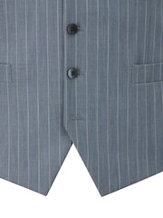 Skopes Blue Levins Stripe Suit Waistcoat - Image 3 of 4