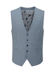 Skopes Blue Levins Stripe Suit Waistcoat - Image 4 of 4