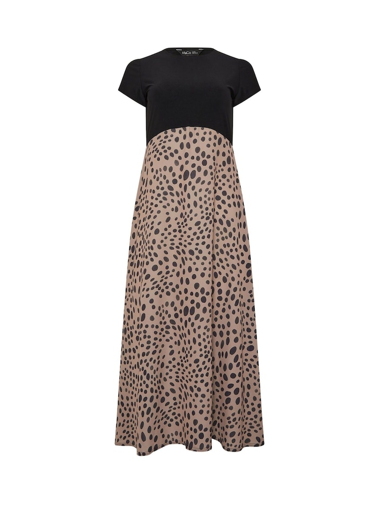 M&Co Brown 2 In 1 Printed Maxi Dress - Image 5 of 5