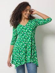 M&Co Green Hanky Hem Top - Image 1 of 5