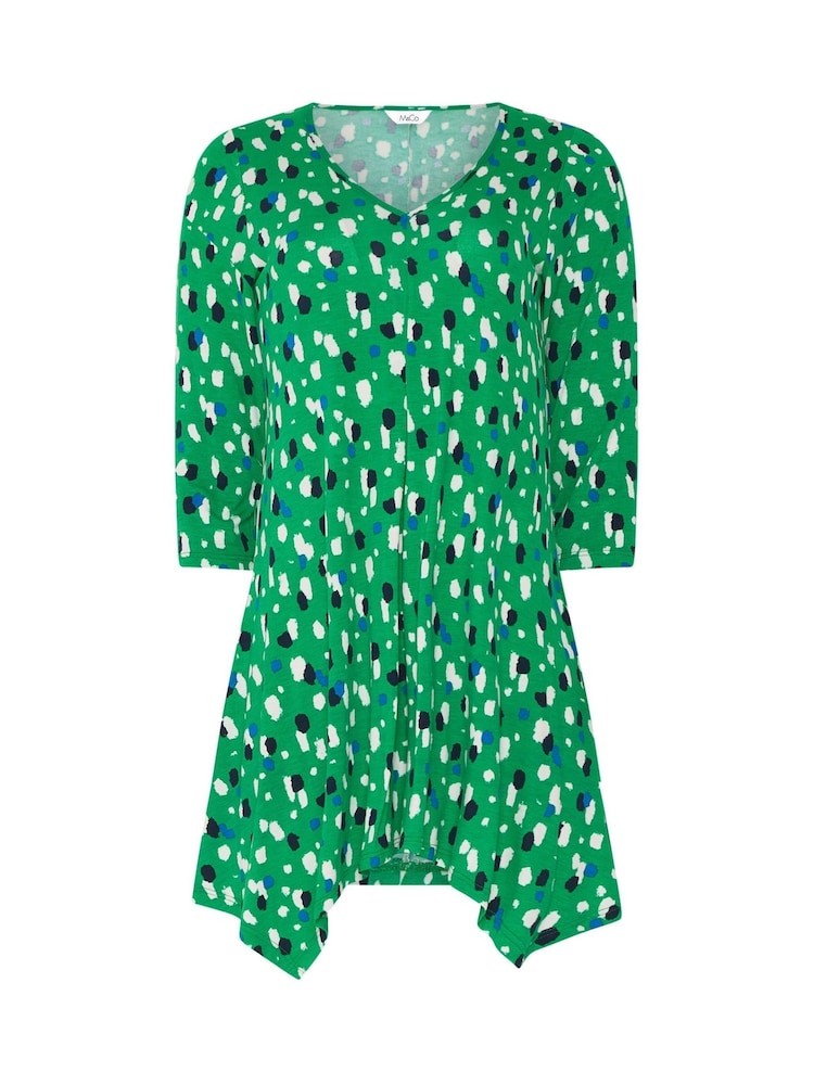 M&Co Green Hanky Hem Top - Image 5 of 5