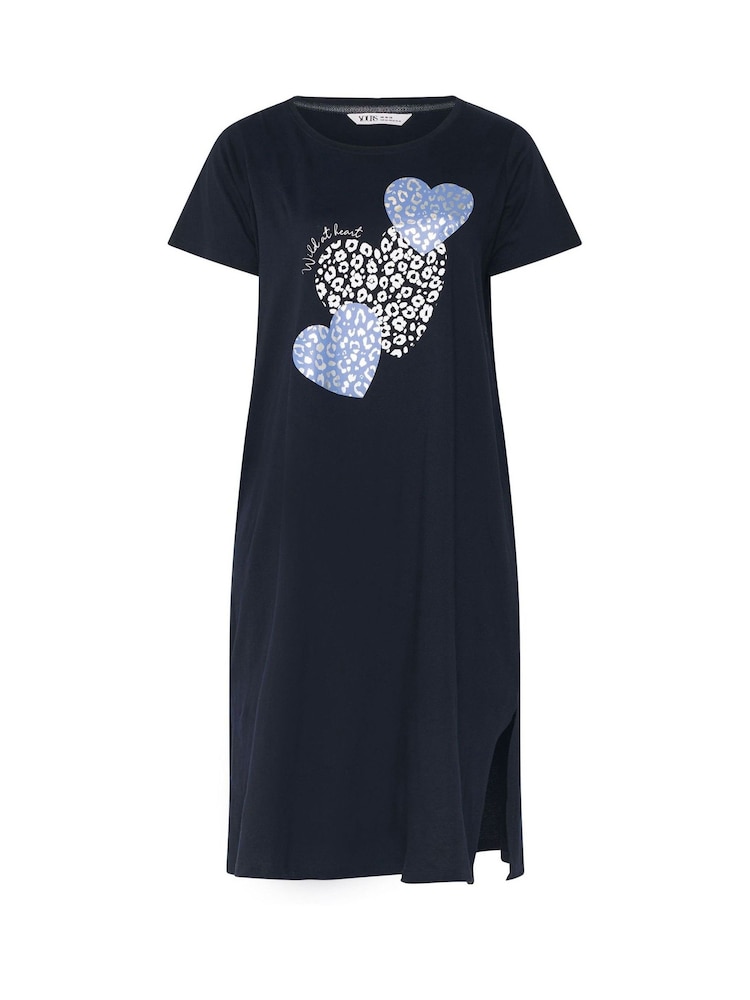 Yours Curve Blue Midaxi Nightdress 2 Pack - Image 7 of 7