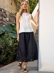 M&Co Cream Floral Embroidered Vest Top - Image 1 of 4