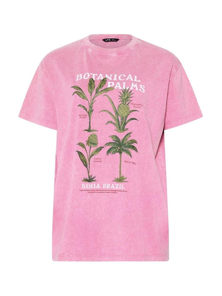 Long Tall Sally Botanical Palms Slogan Oversized T-Shirt - Image 5 of 5 Long Tall Sally Botanical Palms Slogan Oversized T-Shirt - Image 5 of 5