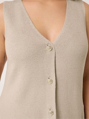 Yours Curve Knitted Elongated Waistcoat - 圖片 4/5