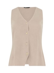 Yours Curve Knitted Elongated Waistcoat - 圖片 5/5