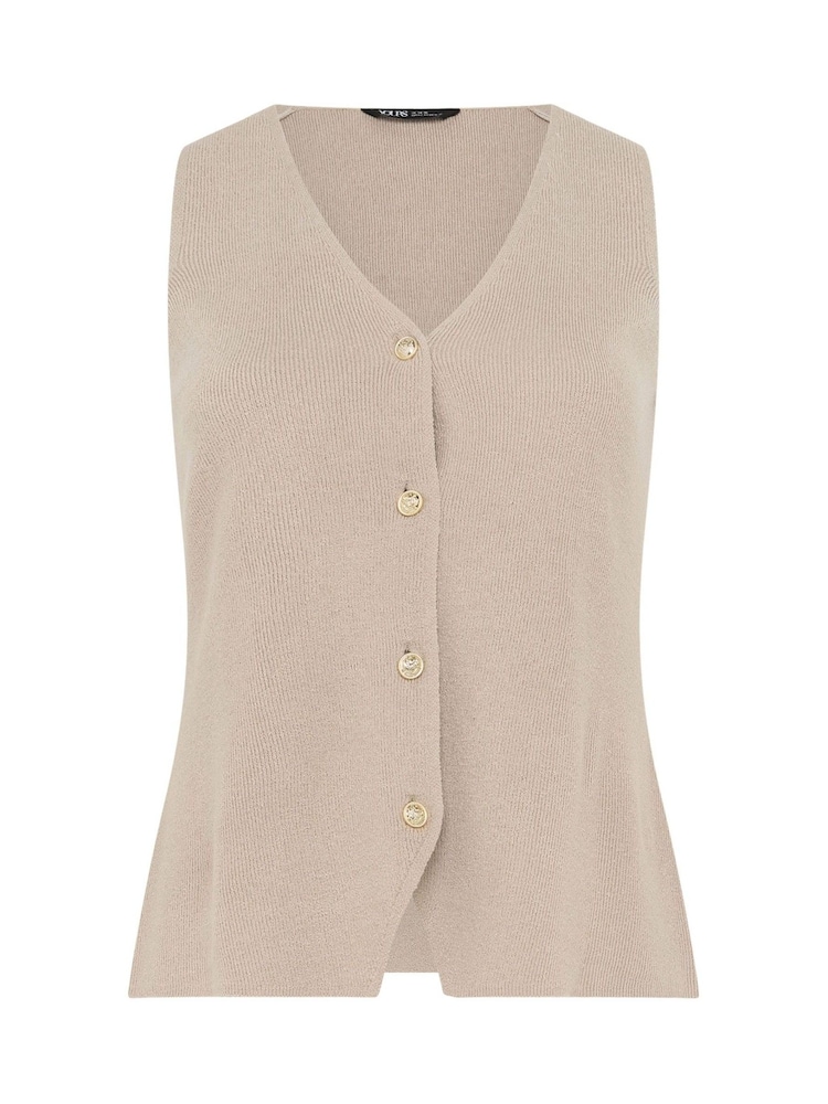 Yours Curve Knitted Elongated Waistcoat - 圖片 5/5