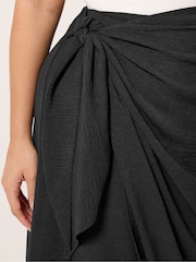 Yours Curve Black Airflow Wrap Over Skirt - Image 4 of 4