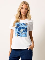 M&Co White Placement Print T-Shirt - Image 1 of 5