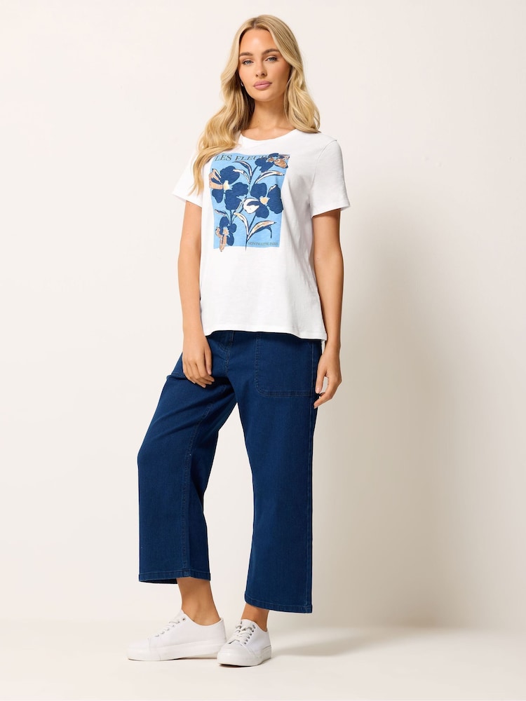 M&Co White Placement Print T-Shirt - Image 2 of 5