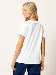 M&Co White Placement Print T-Shirt - Image 3 of 5