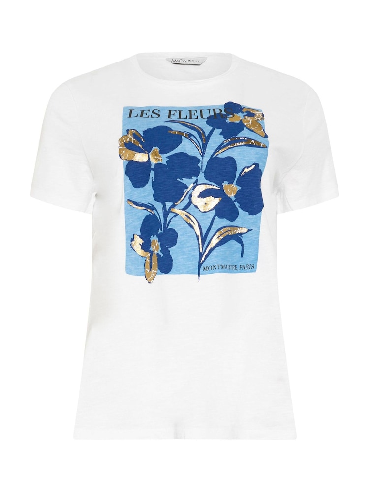 M&Co White Placement Print T-Shirt - Image 5 of 5