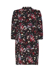 M&Co Black Floral Floral Tunic Dress - Image 2 of 2