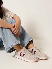 Yours Curve Natural E Wide Fit Padded Lace Up Trainers - Image 1 of 5