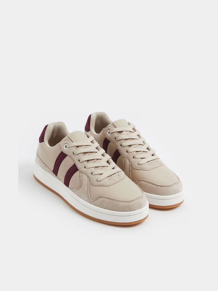 Yours Curve Natural E Wide Fit Padded Lace Up Trainers - Image 2 of 5