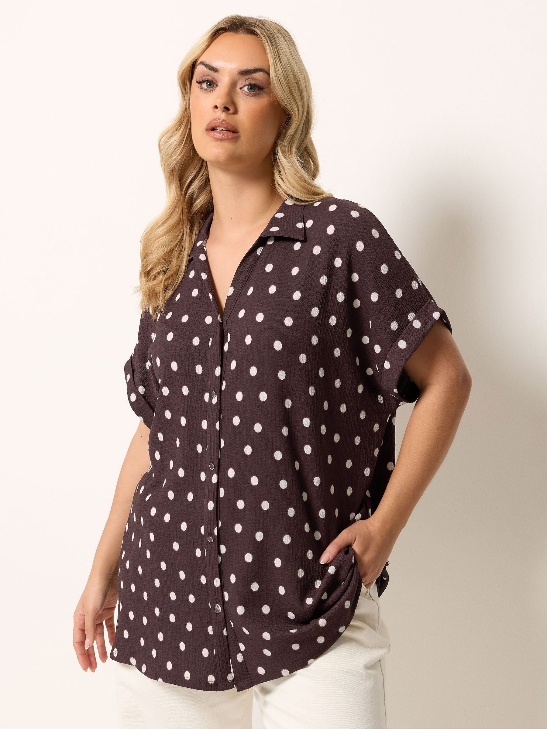 Yours Curve Women's Brown Grown On Shirt
