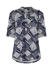 M&Co Blue Half Placket Shirt - Image 2 of 2