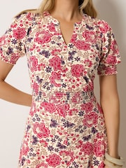 Vestido a media pierna amplio con estampado floral de Long Tall Sally  - Imagen 4 de 5