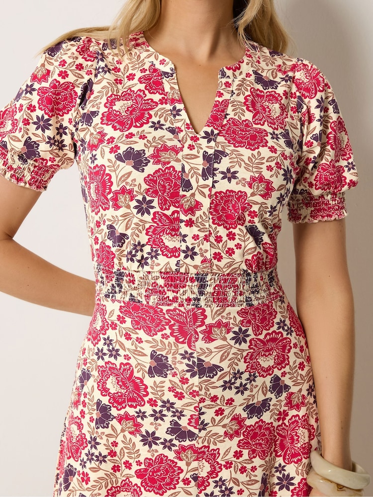 sally midi dress deep red floral Buy Long Tall Sally Pink Floral Smock Midi Dress from Next USA