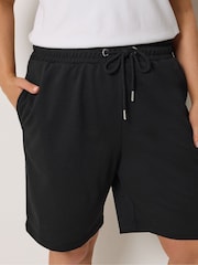 Yours Curve Black Drawstring Tie Shorts - Image 4 of 5